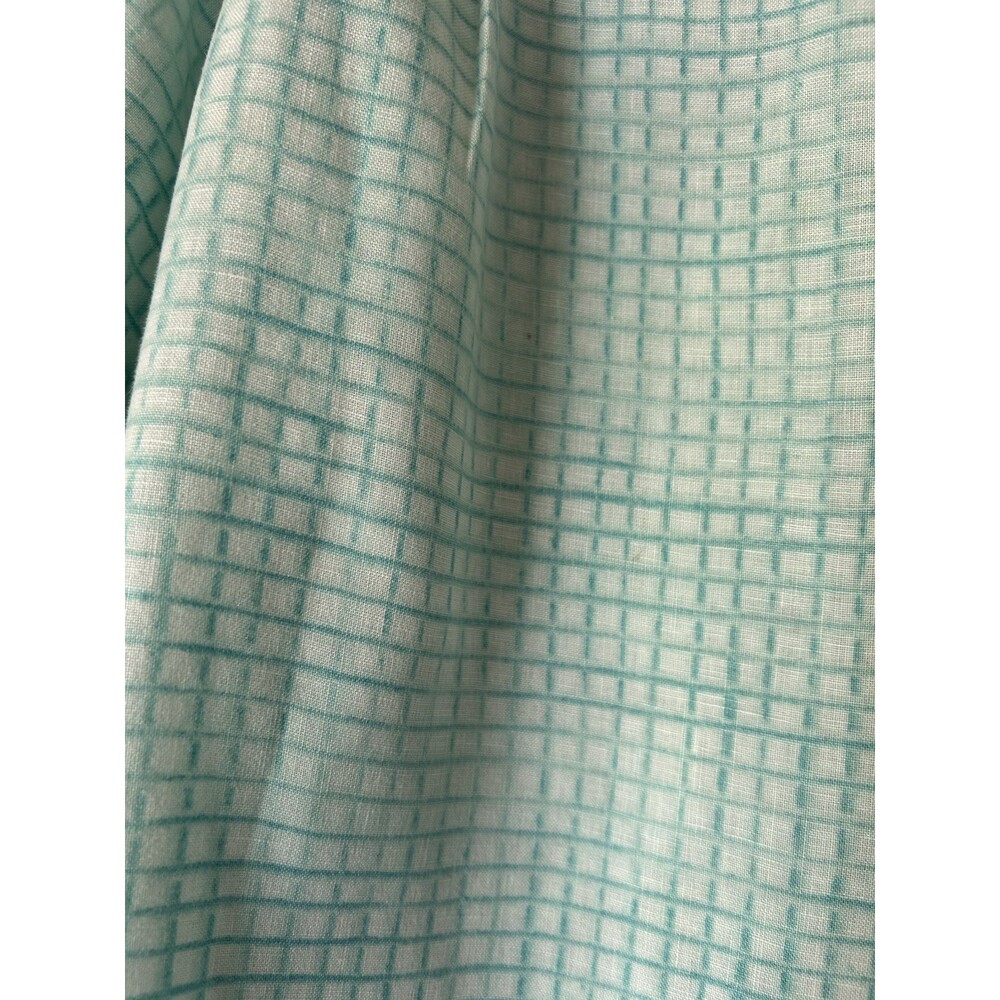Tommy Bahama shirt Sz M , white, and teal green plaid, long sleeve, Nice quality - Picture 6 of 6